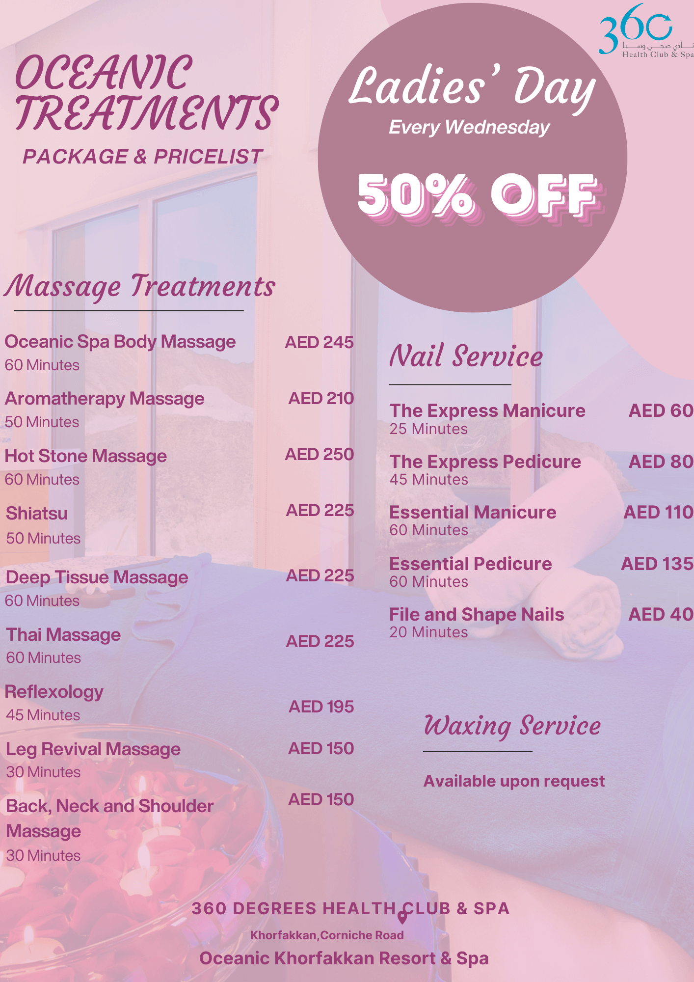 Ladies’ Day Spa Offer (1)